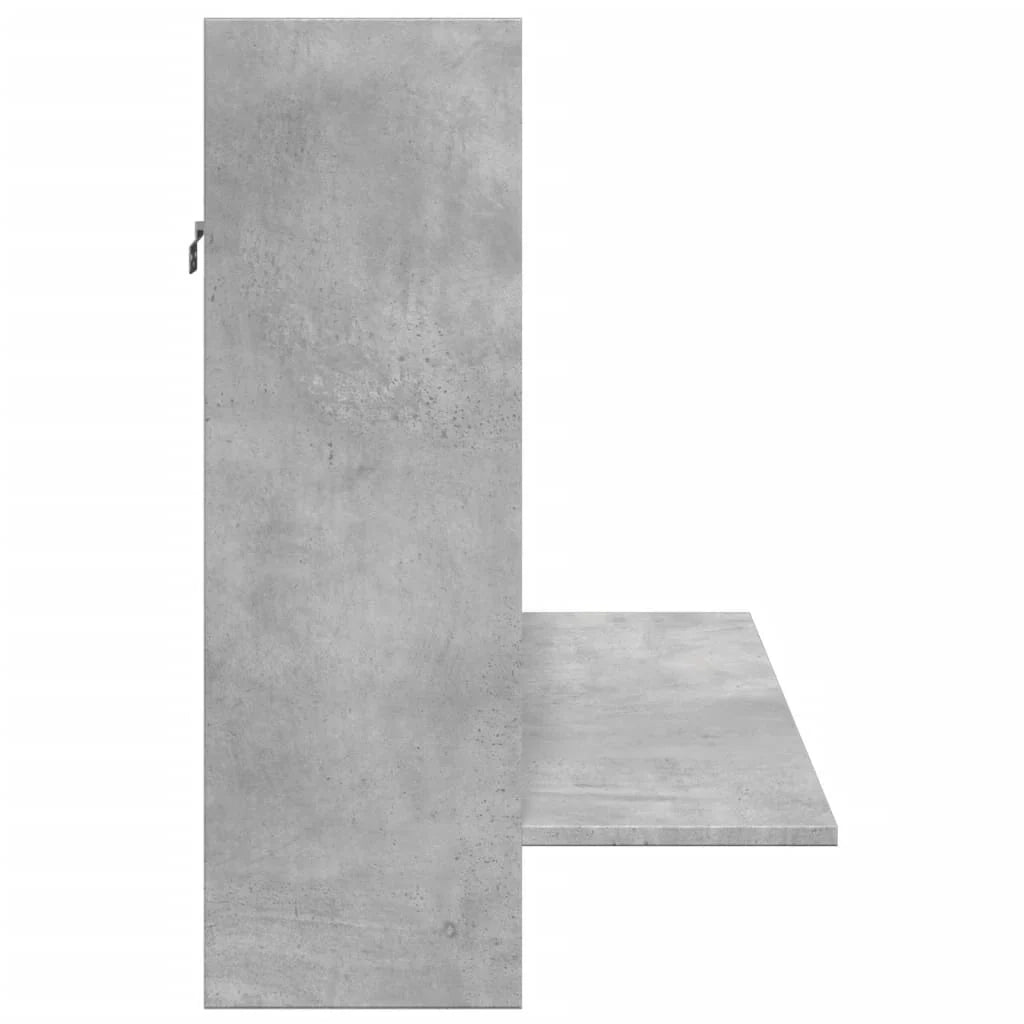Scrivania tavolo postazione di lavoro mobile per computer studio a parete 105 x 48 x 75 cm legno ingegnerizzato grigio 02_0023879