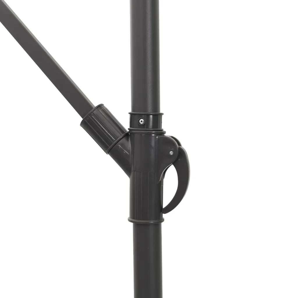 Ombrellone Giardino-Ombrello da Balcone con Palo in Acciaio Bianco 269x269x235 cm