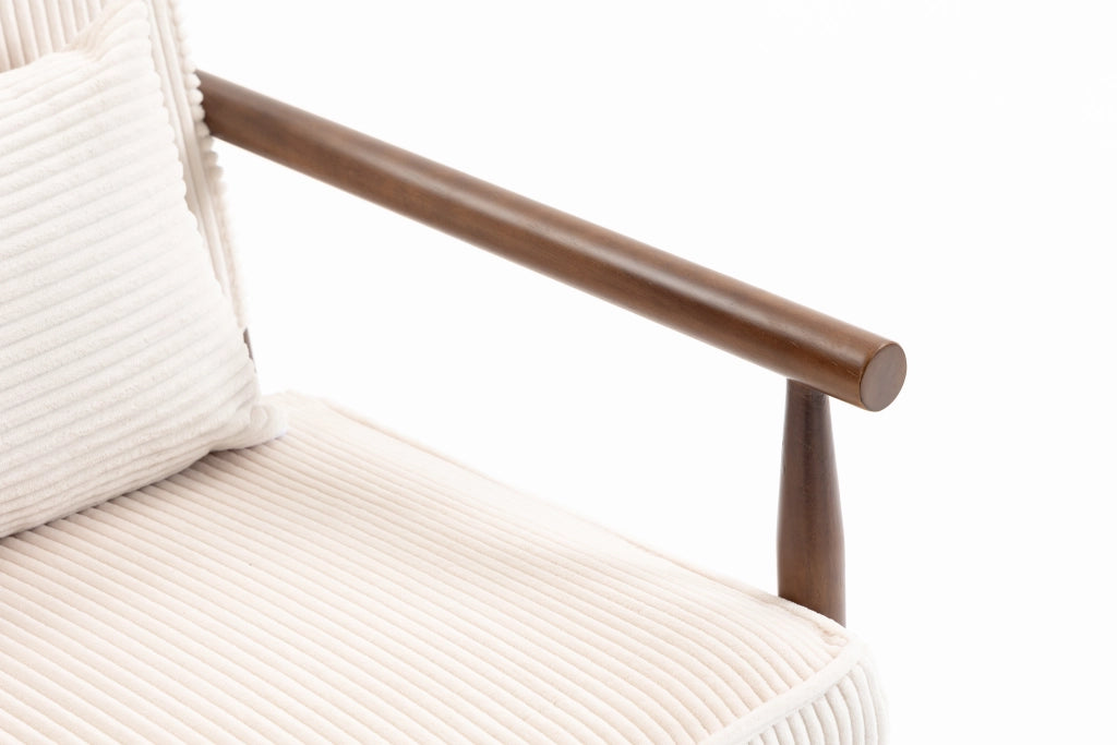 Poltrona Accent Imbottita con Struttura in Legno e Cuscino Lombare ¨C MINIMAL ¨C Soggiorno