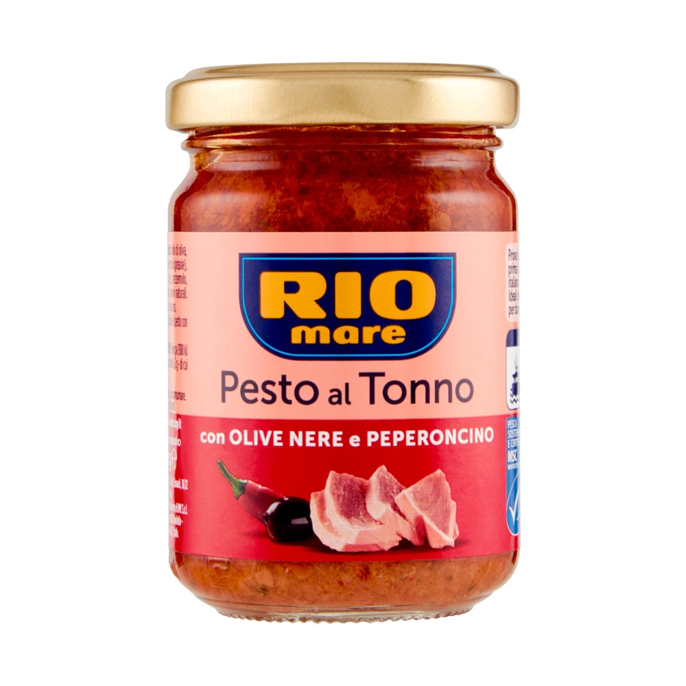 Rio mare pesto al tonno con olive nere e peperoncino 3 vasetti da 130 grammi