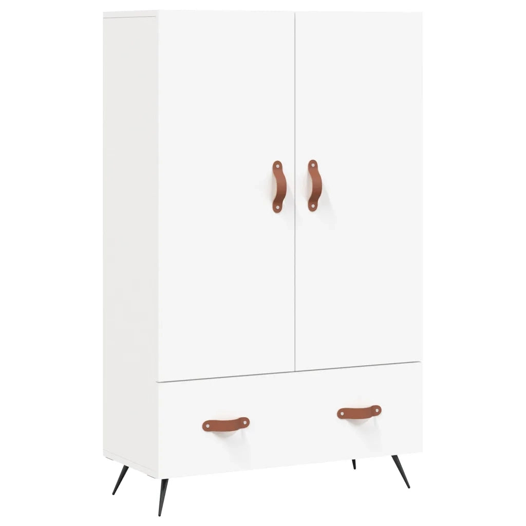 Credenza Bianca 69,5x31x115 cm in Legno Multistrato