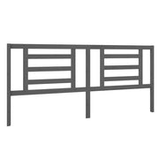 Testiera | Testata per Letto Grigia 206x4x100cm in Legno Massello di Pino