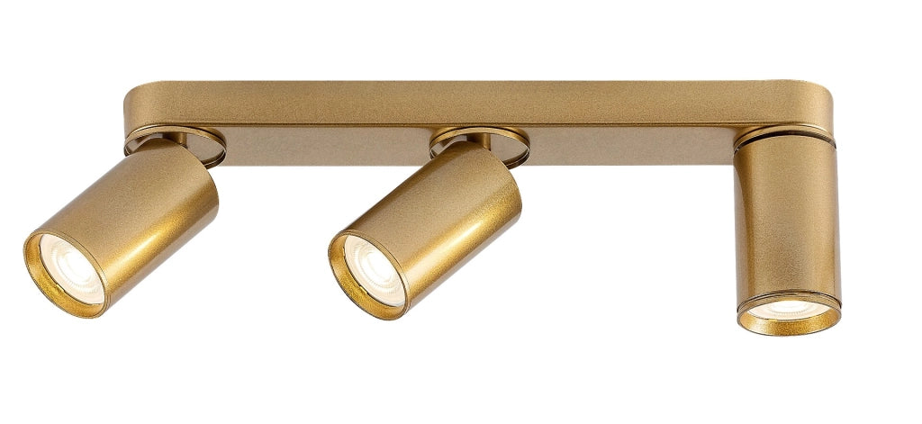Plafoniera a barra oro 3 faretti orientabili GU10 Rabalux