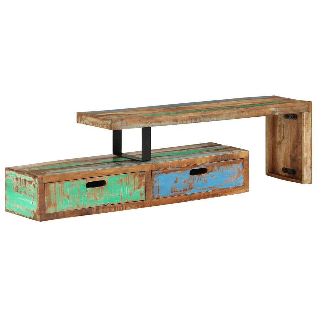 Mobile TV (118-200)x30x40 cm in Legno Massello di Recupero 351678
