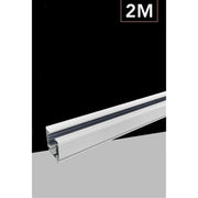 Trade Shop - Binario Trifase Bianco Nero Da 2 Metri Sistema Di Illuminazione Faretto Gf016-2m - Bianco