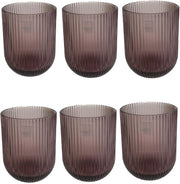 Bicchieri Vetro Peony Lilac Cl28, 6 pezzi