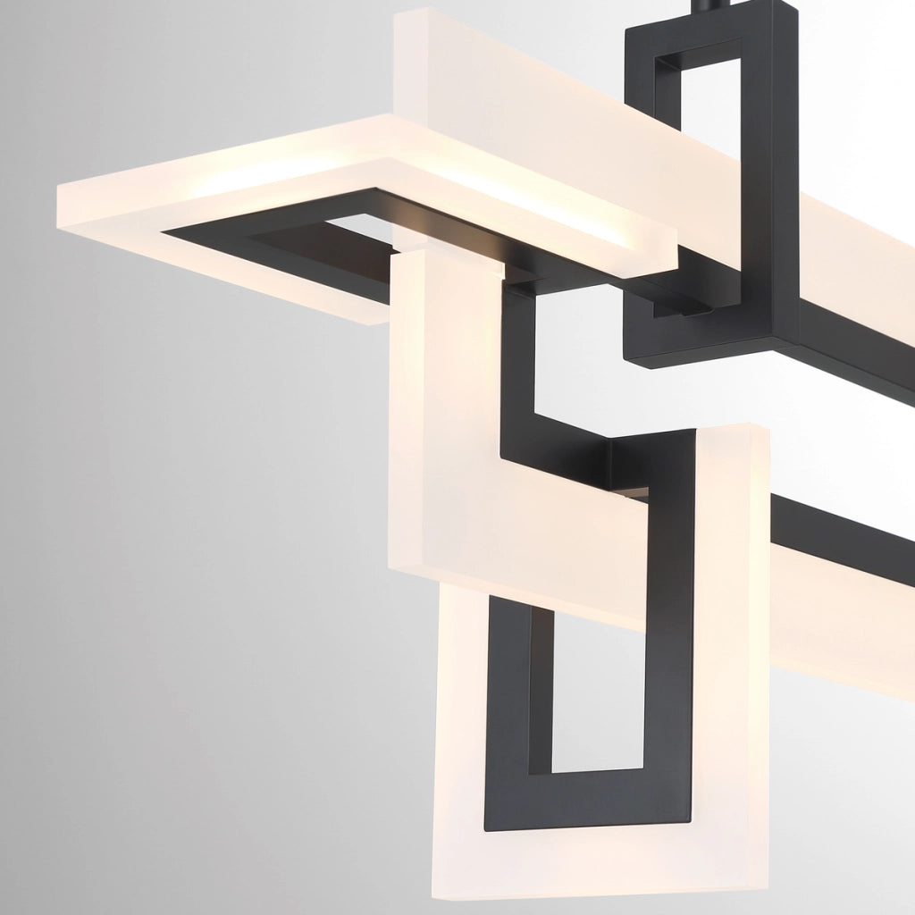 Sospensione geometrica LED Inizio 84cm nera 46W Quintiesse