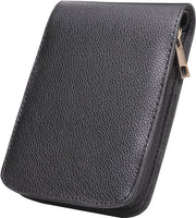 Set di pennarelli in pelle per 12 pennarelli, astuccio in pelle nera