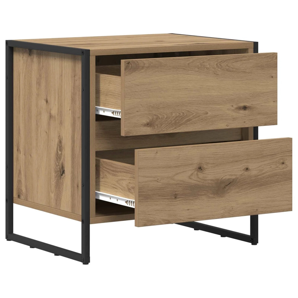 Comodino Rovere Artigianale 50 x 39.5 x 50 cm Legno multistrato