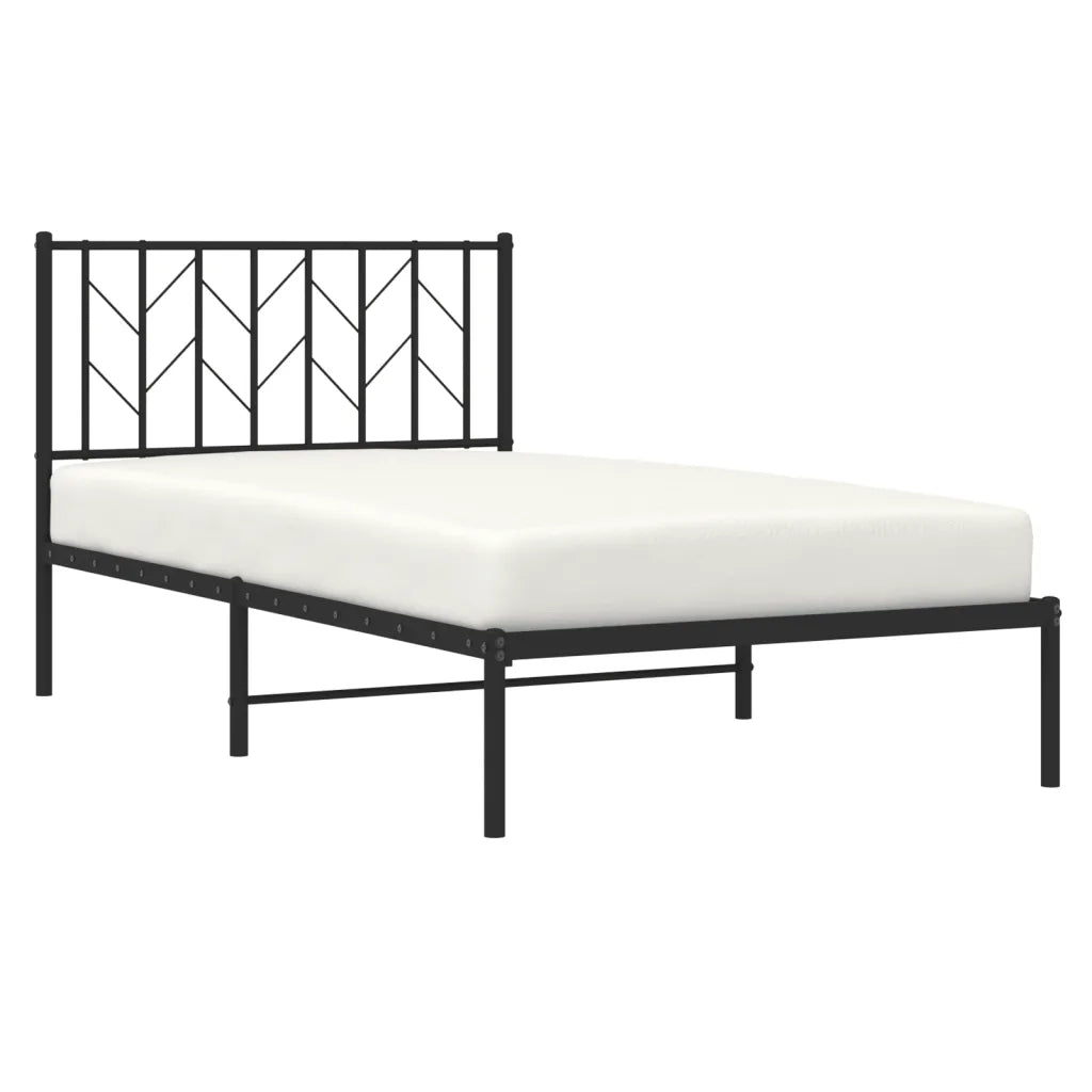Giroletto con Testiera in Metallo Nero 100x190 cmcod mxl 109605