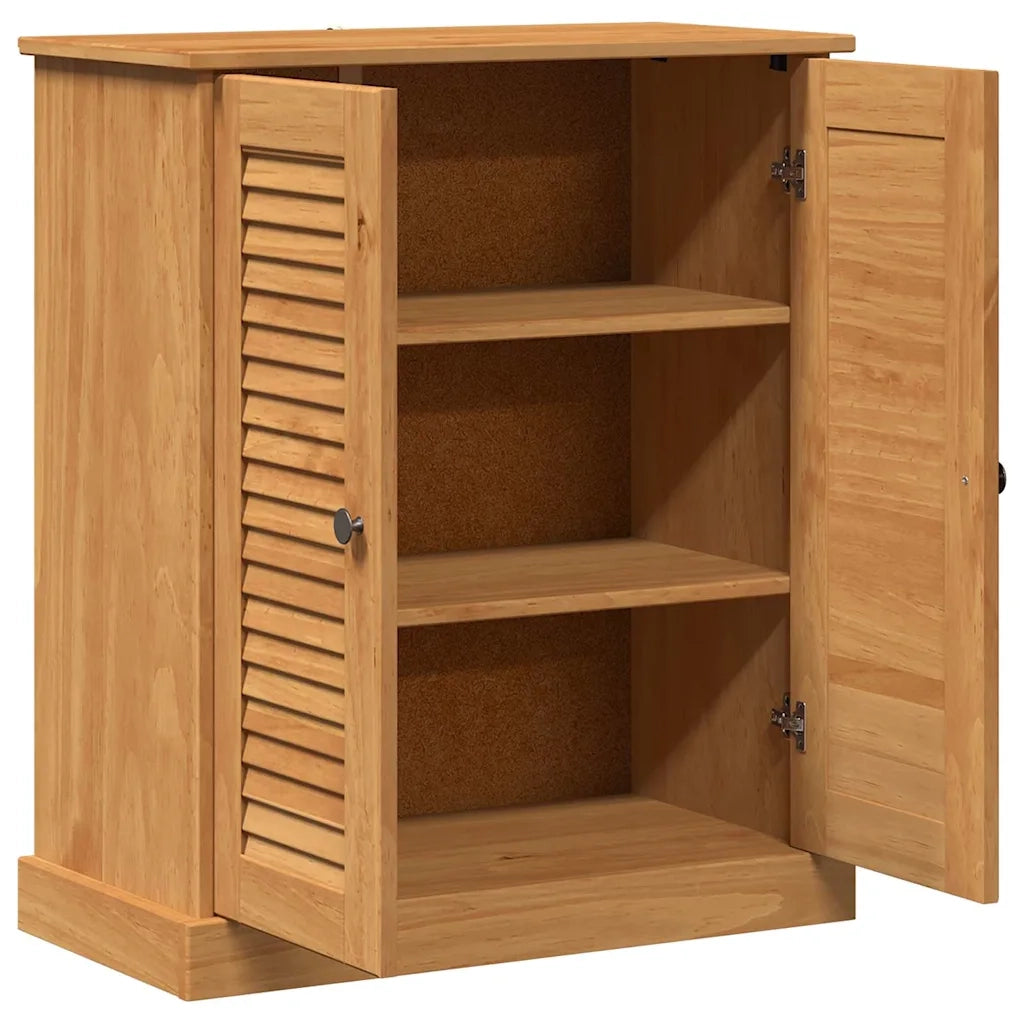 vidaXL Mobile da Bagno VIGO marrone ambrato 67.5 x 34 x 80 cm