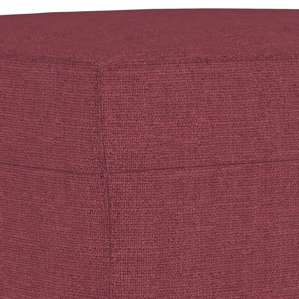 Set di Divani 4 pz con Cuscini Rosso Vino in Tessuto