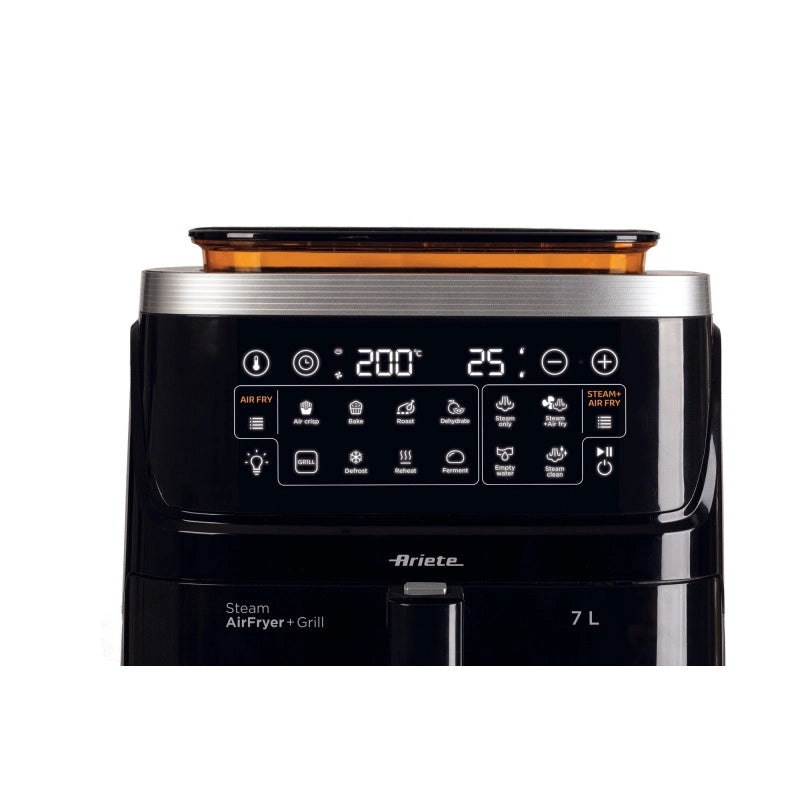 Friggitrice ad aria con funzione vapore + Grill 1700W - 10 funzioni di cottura - Nero