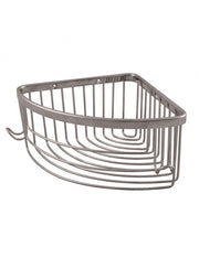 COLORADO Portasapone Angolare Triangolo in Metallo Lucido Ottone Grigio 20,5x20,5 cm
