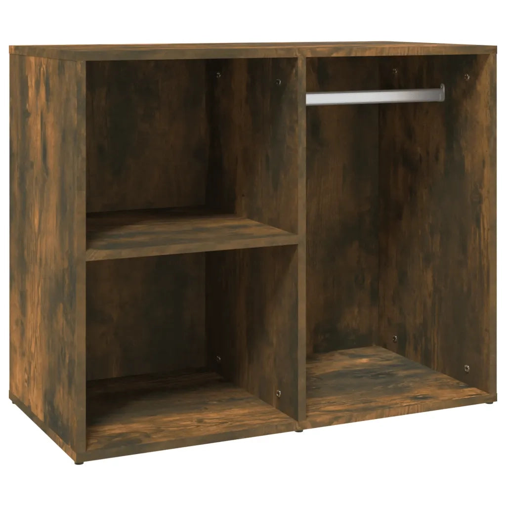 Toeletta con LED e Armadietti Rovere Fumo in Legno Multistrato 3120188