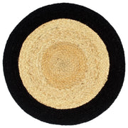 Tovagliette 6 pz Naturale e Nero 38 cm in Juta e Cotone CFW1580515