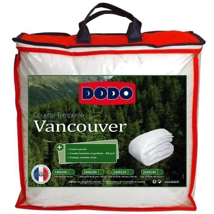 Piumino DODO Vancouver temperato - 240 x 260 cm - Bianco