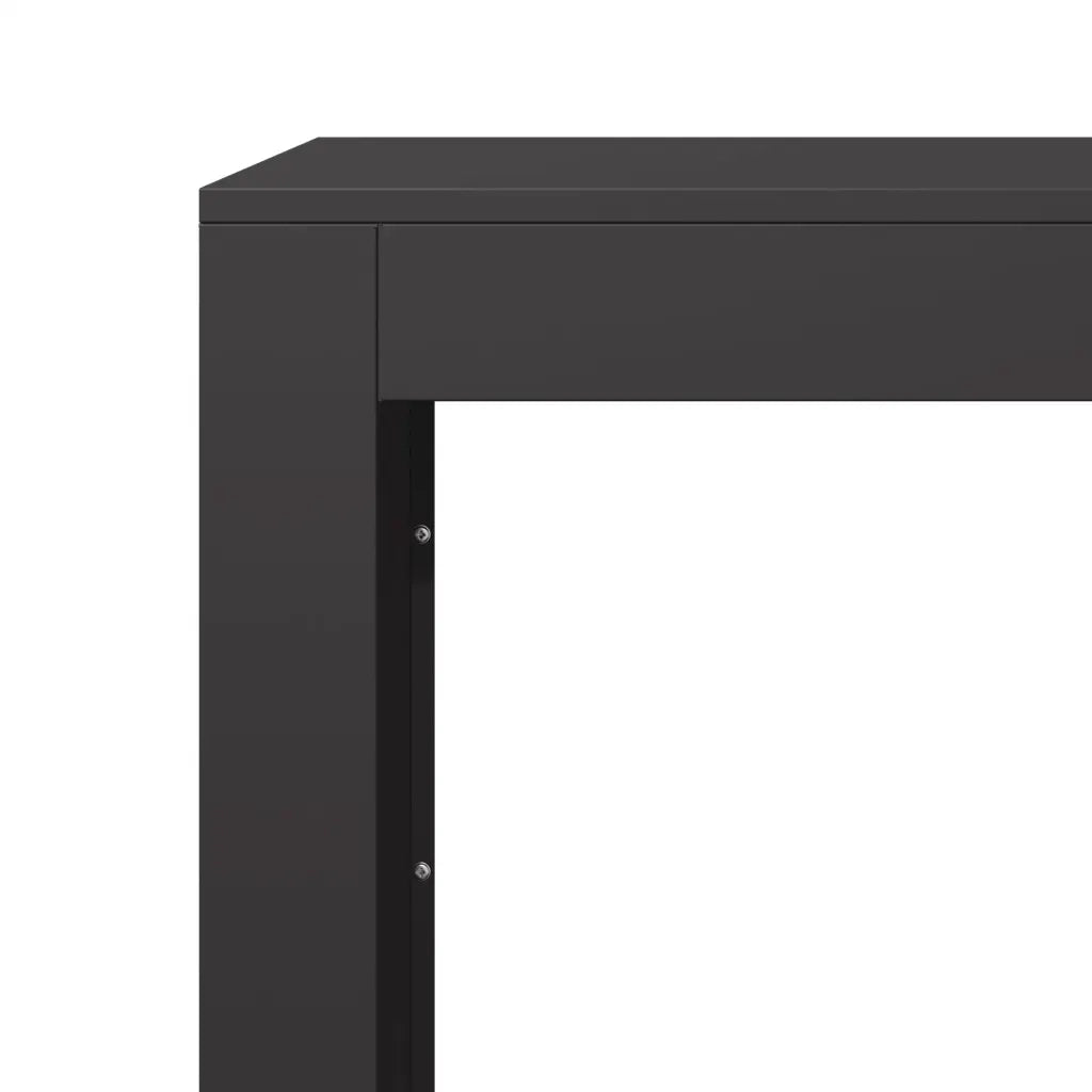 Rastrelliera per Legna da Ardere-Portalegna Nera 100x40x60 cm in Acciaio
