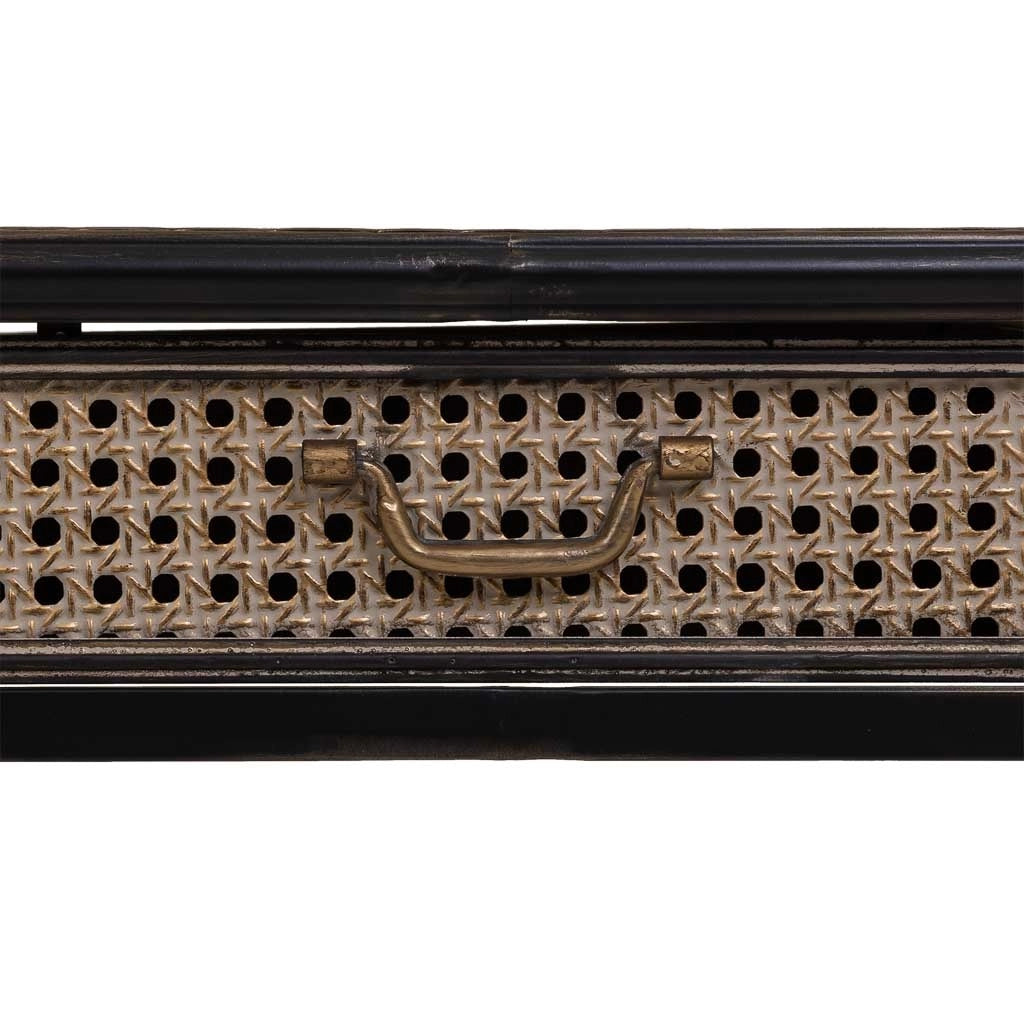 Tavolino in metallo marrone 110x42x45h