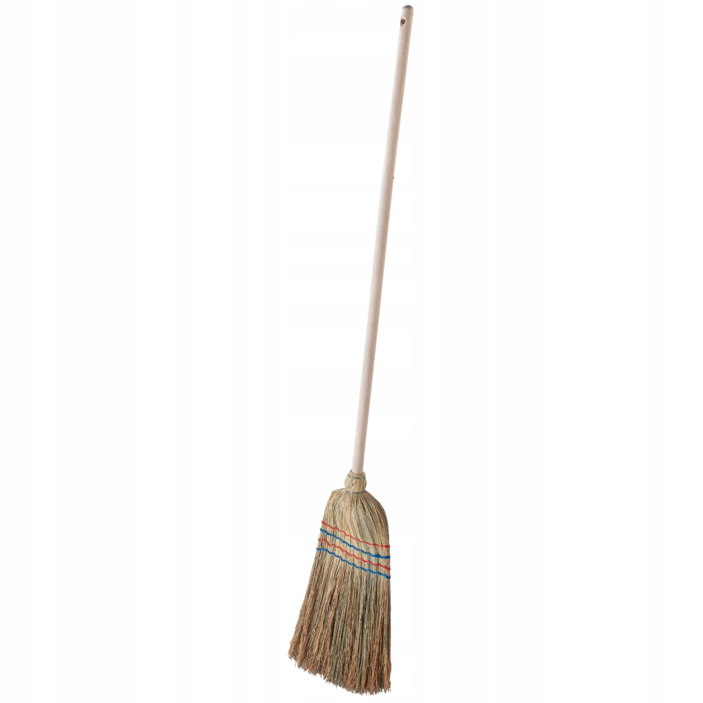 Scopa KADAX per prati e strade, manico da 140 cm, setole resistenti ed ecologiche.