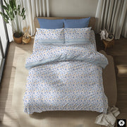 Sasemama, set Completo Letto Matrimoniale in Policotone, blu