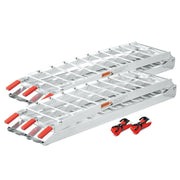 Set di 2 rampe di carico 226 cm 680 kg corrimano di accesso pieghevole in alluminio per moto e ATV 16_0001224