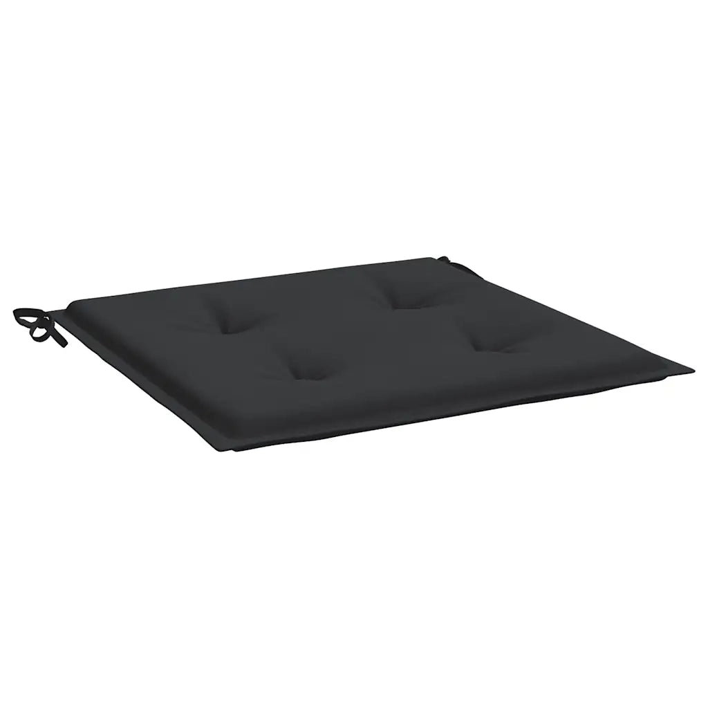 Cuscini per Sedie da Giardino 6 pz Nero 40x40x3 cm in Tessuto cod mxl 64503