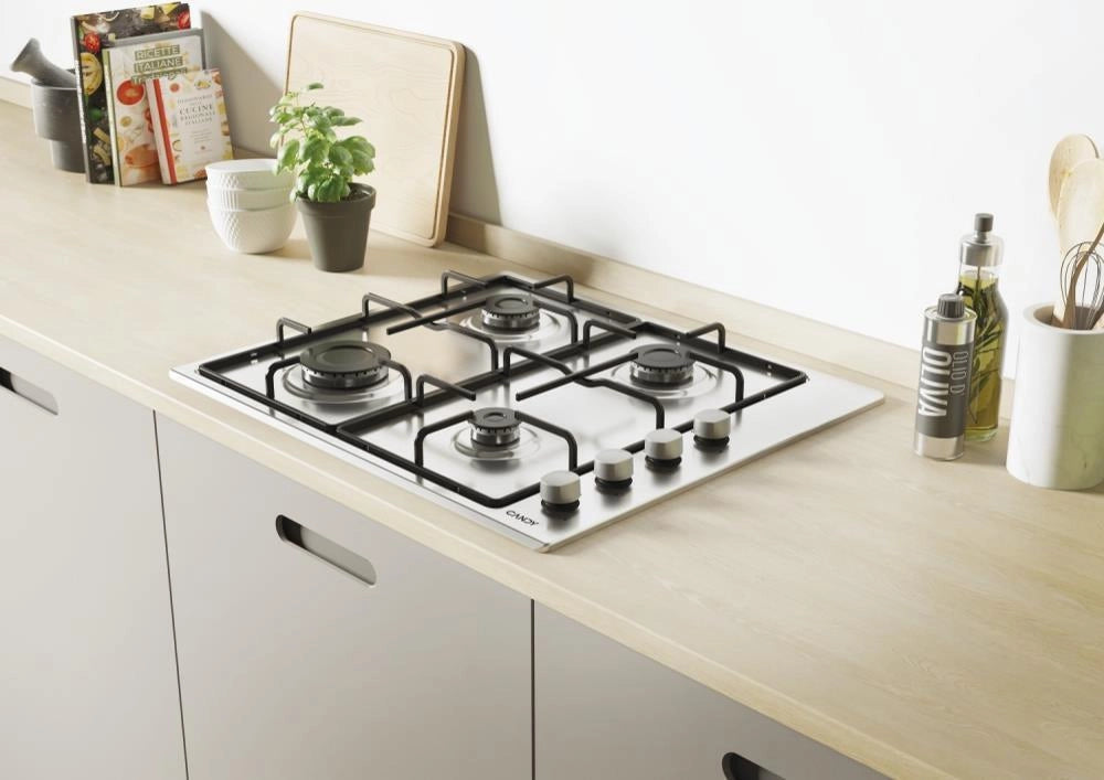 Candy Idea CHW6LX Acciaio inox Da incasso 60 cm Gas 4 Fornello(i)