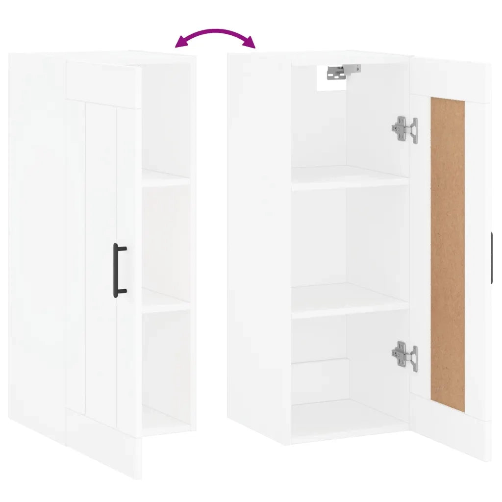 Mobile a Parete Bianco 34,5x34x90 cm in Legno Multistrato 830508