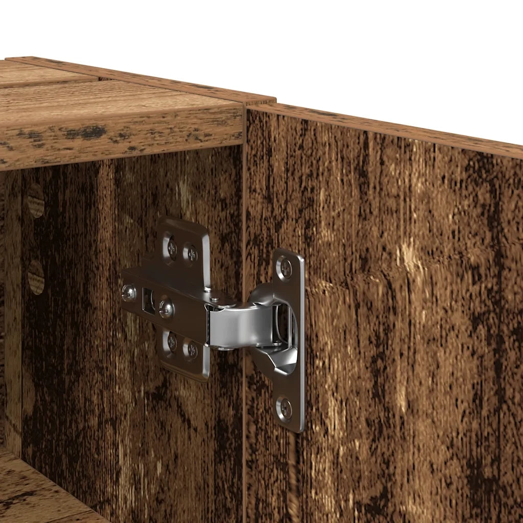 vidaXL Mobile da Bagno con Portarotolo Legno Antico 20,5x22x72 cm
