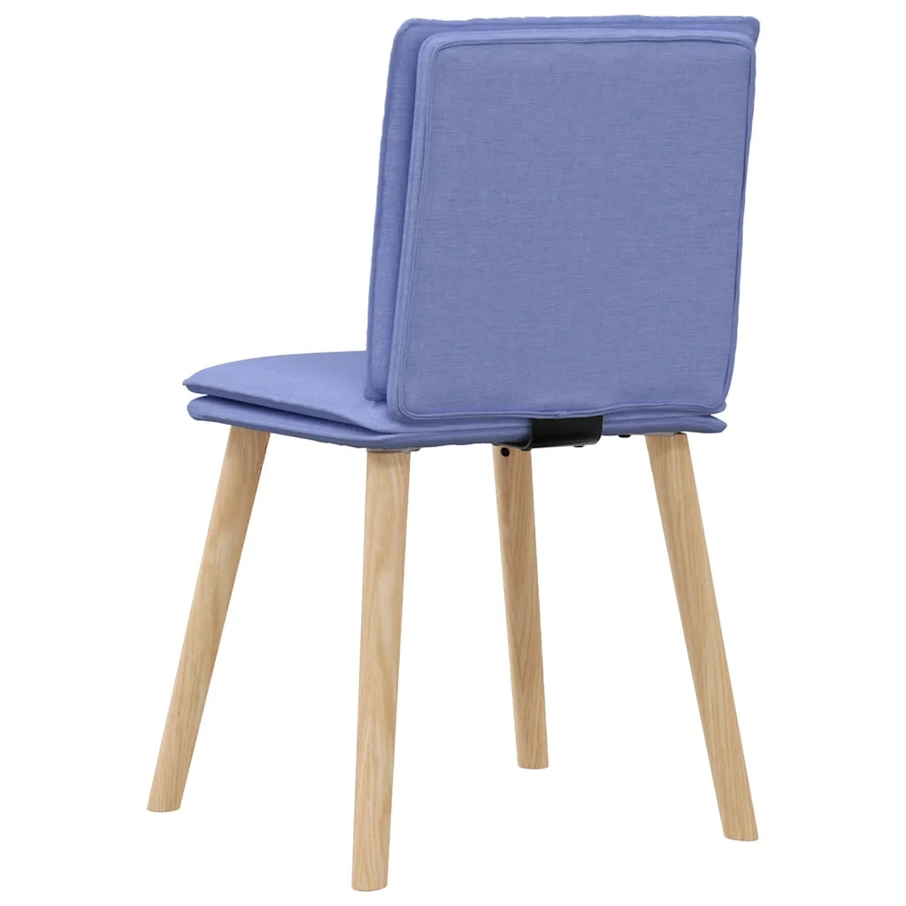 Sedie da Pranzo 6 pz Blu Jeans in Tessuto