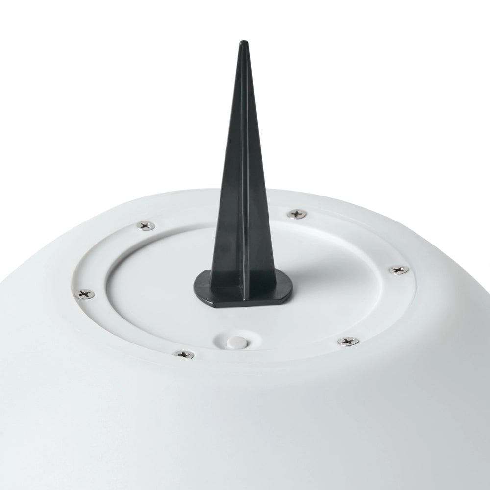 Set di 3 lampade sferiche a energia solare LED da esterno 30 cm in materiale sintetico impermeabile bianco con telecomando illuminazione da giardino