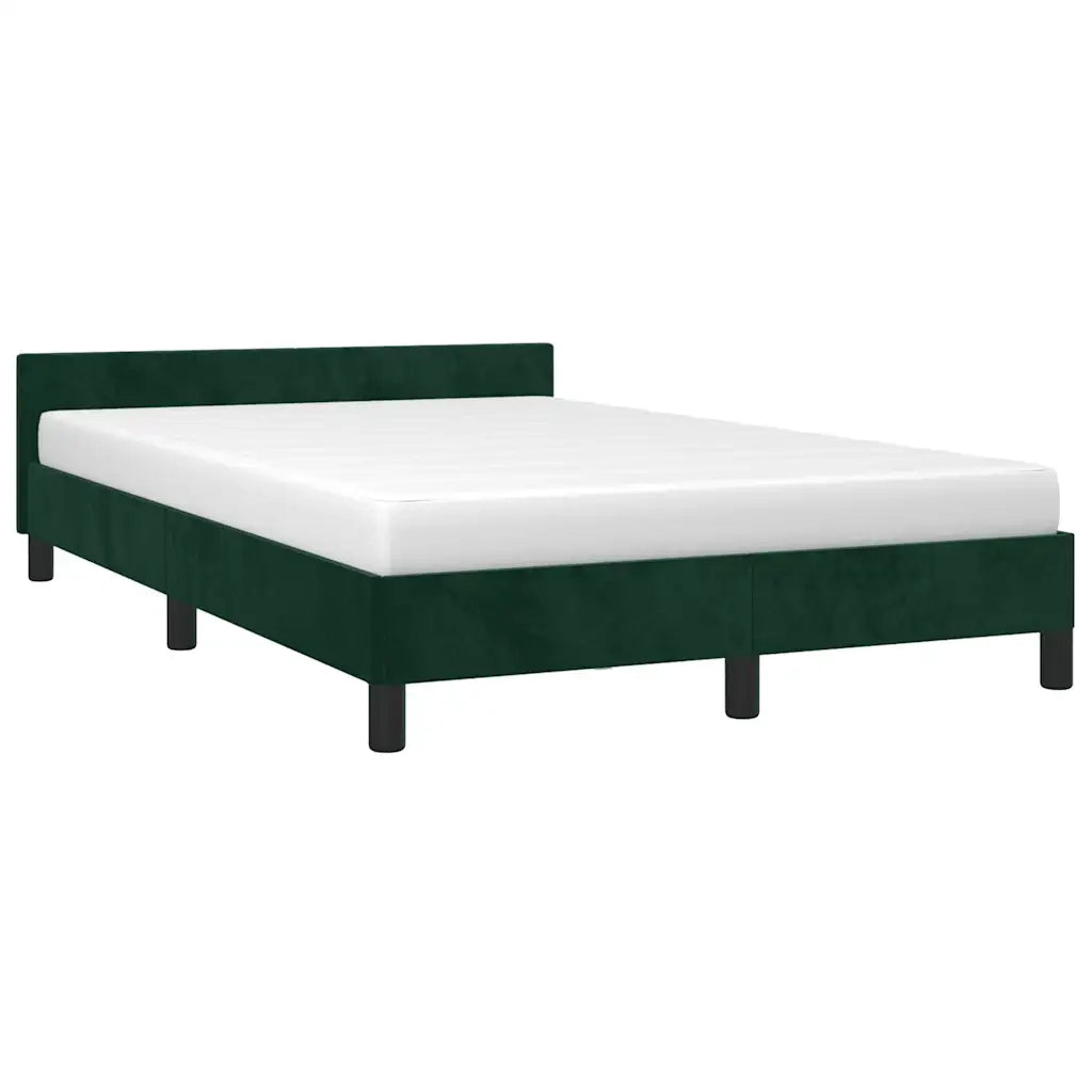 Giroletto senza Materasso Verde Scuro 120x200 cm in Velluto 347564