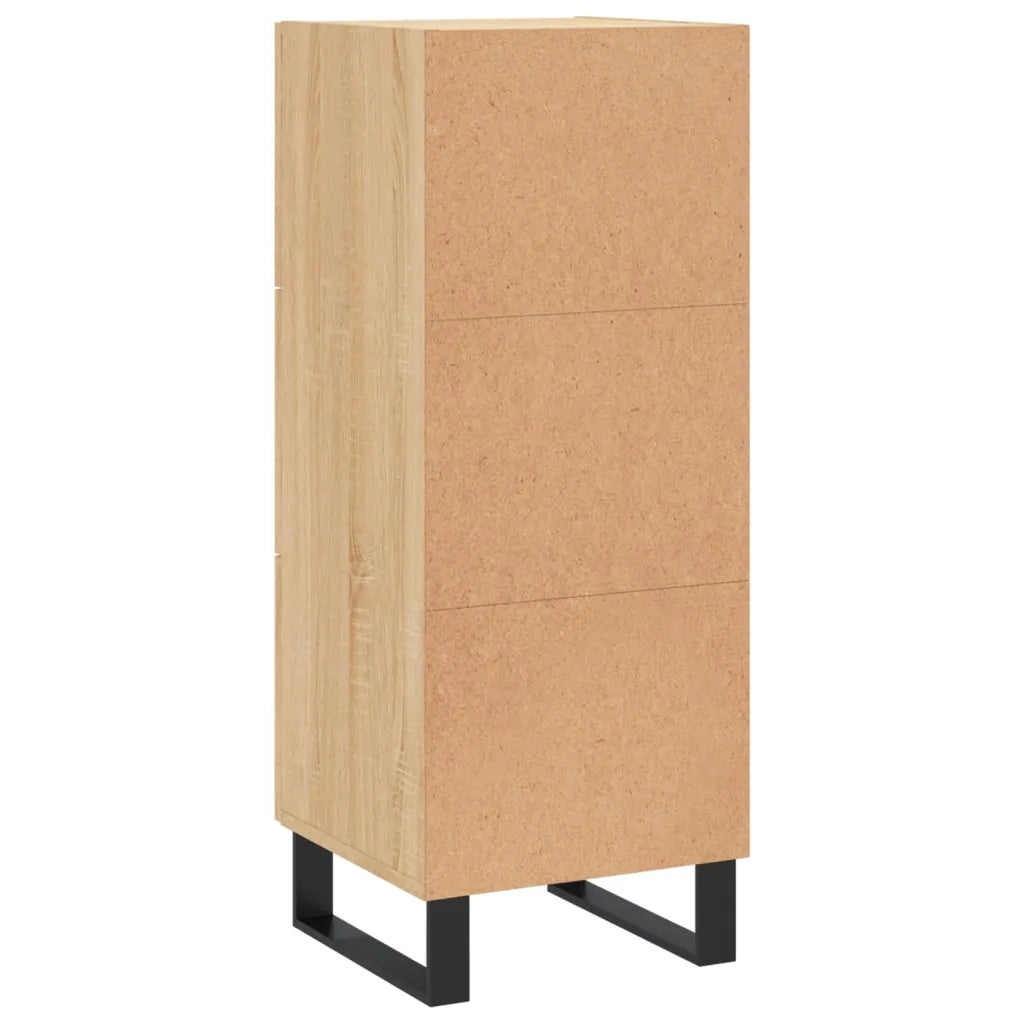 Credenza | Madia | Buffet da pranzo | Armadio da pranzo Rovere Sonoma 34,5x34x90 cm in Legno Multistrato