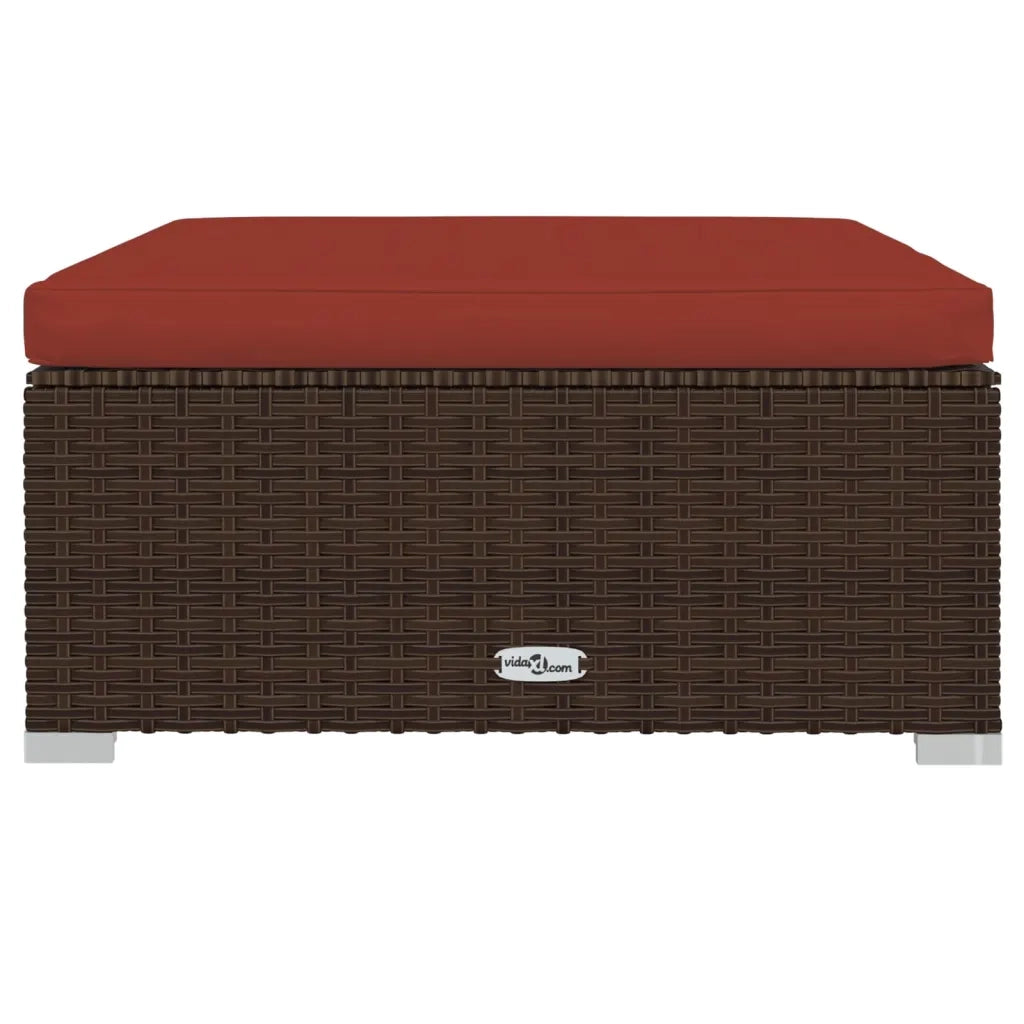 Set Divani da Giardino 10 pz con Cuscini in Polyrattan Marrone cod mxl 37905