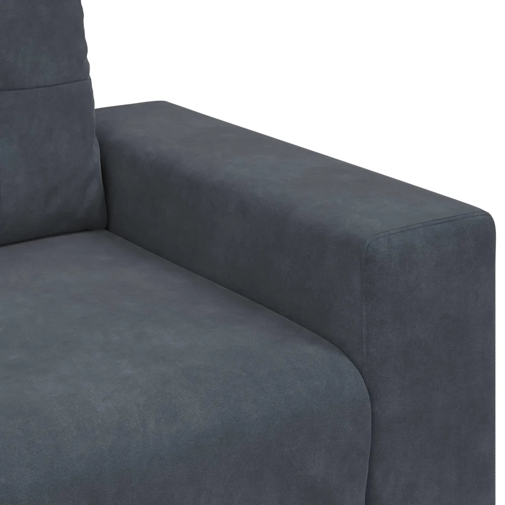 Divano Sedia Grigio Scuro 60 cm Velluto