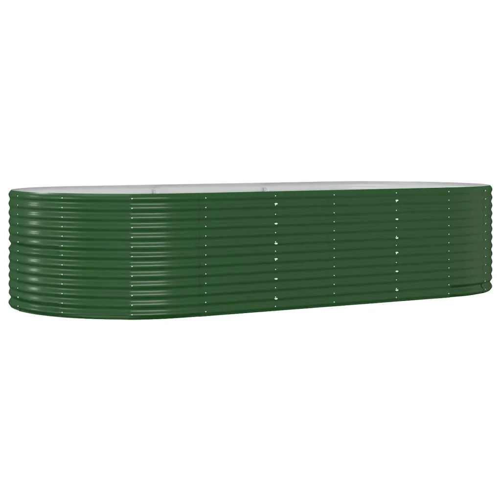 Letto Giardino Acciaio Zincato 291x140x68 cm Verde 319098