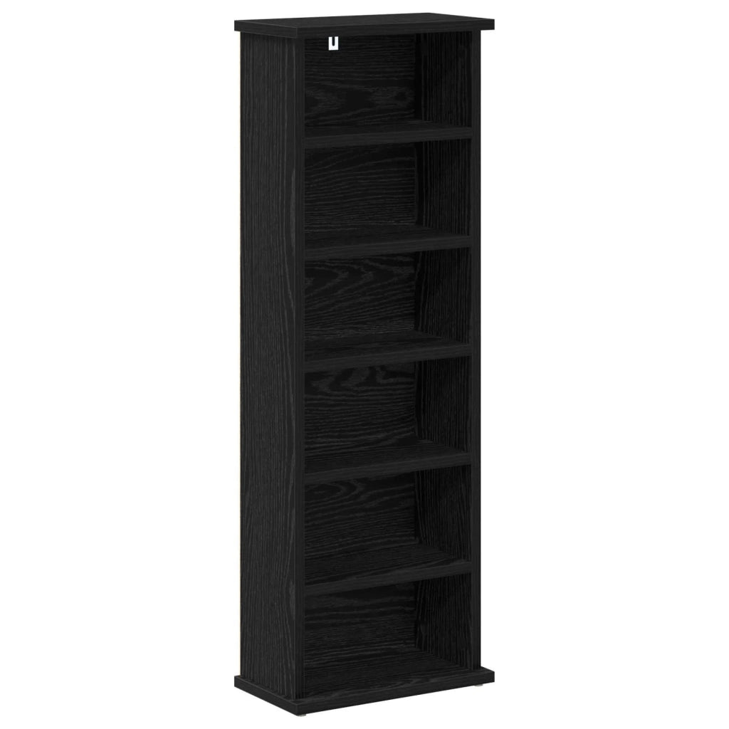 Mobile per CD 2 pz Rovere Nero 60 x 17 x 92 cm 8012749