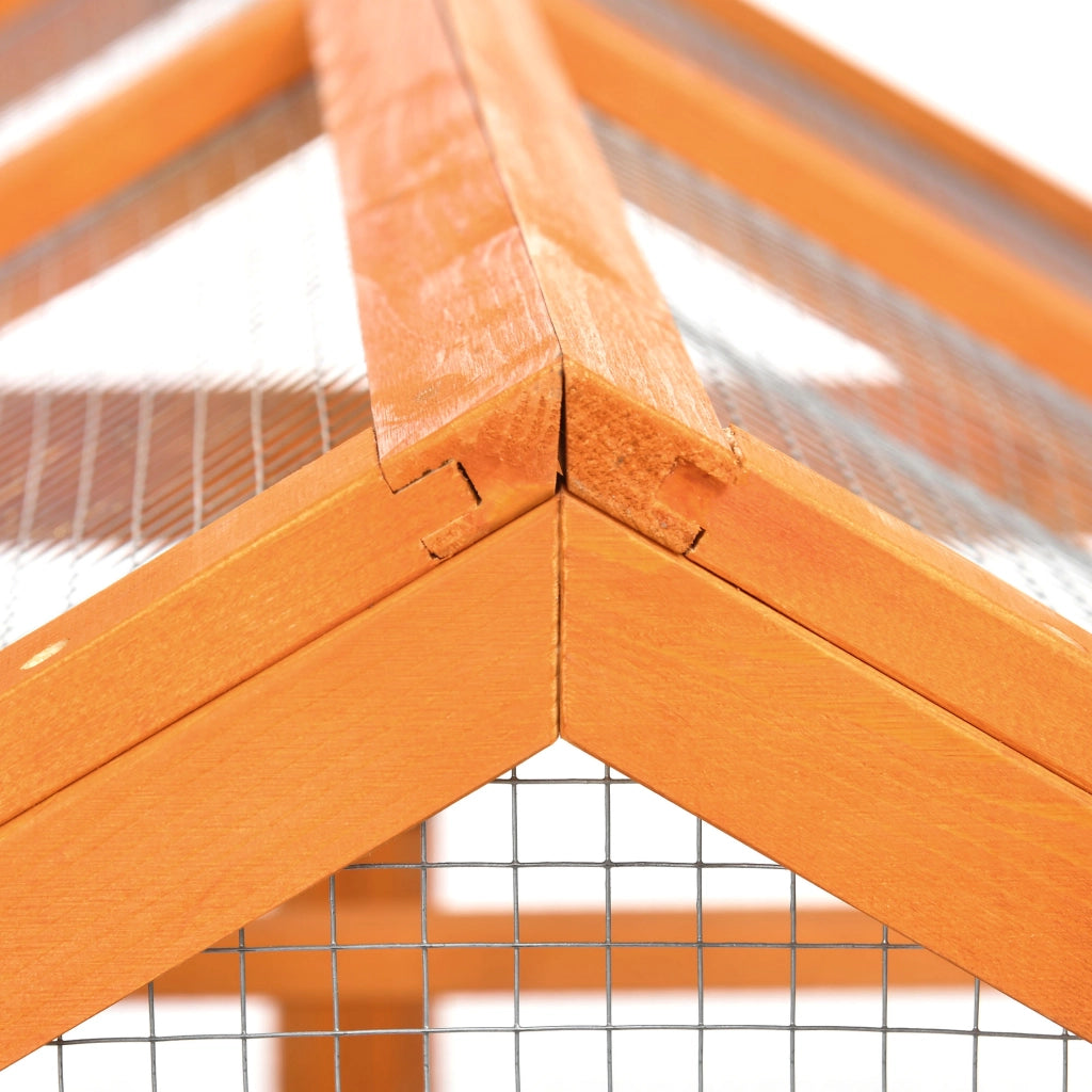 Recinto per polli in legno ¨C zephmum ¨C arancione 140x88.5x106 cm
