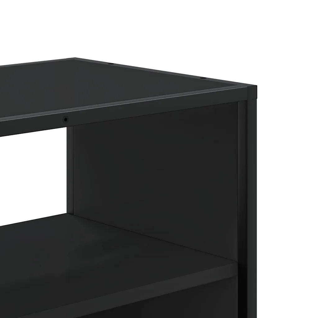 Mobile Porta TV-Mobile per TV-Credenza TV Nero 100x31x39,5 cm in Truciolato e Metallo 297146