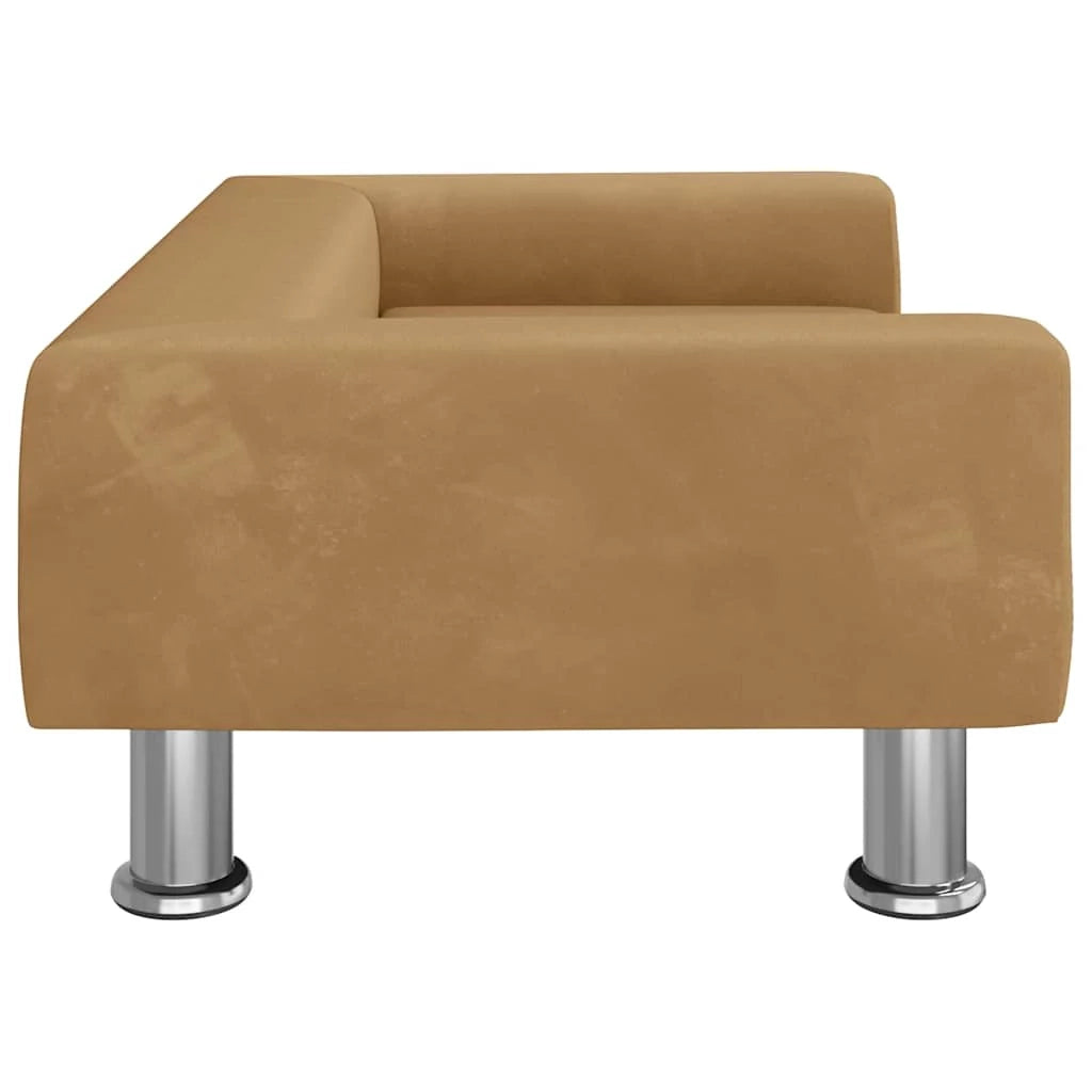 Cuccia per cani comodo divano 70 x 45 x 26,5 cm velluto marrone 02_0042801