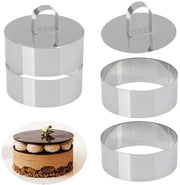 Set di 4 Dessertring in Acciaio Inossidabile per Forni - Protezione - Diametro 10 cm - Duraturo - Adatto per Forni - Dessertring