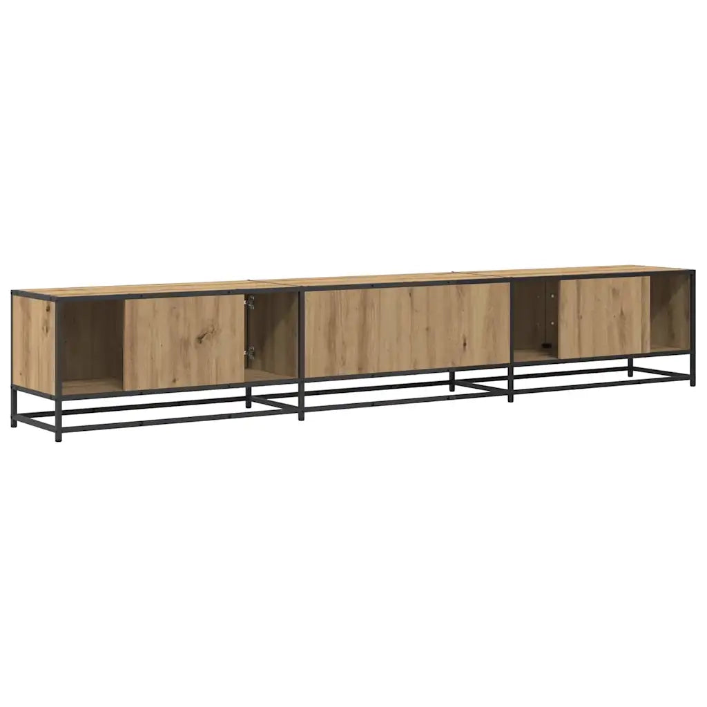 Unit¨¤ TV 2 pz | Armadietto TV | Mobile Porta TV Rovere artigianale 240 x 35 x 41 cm