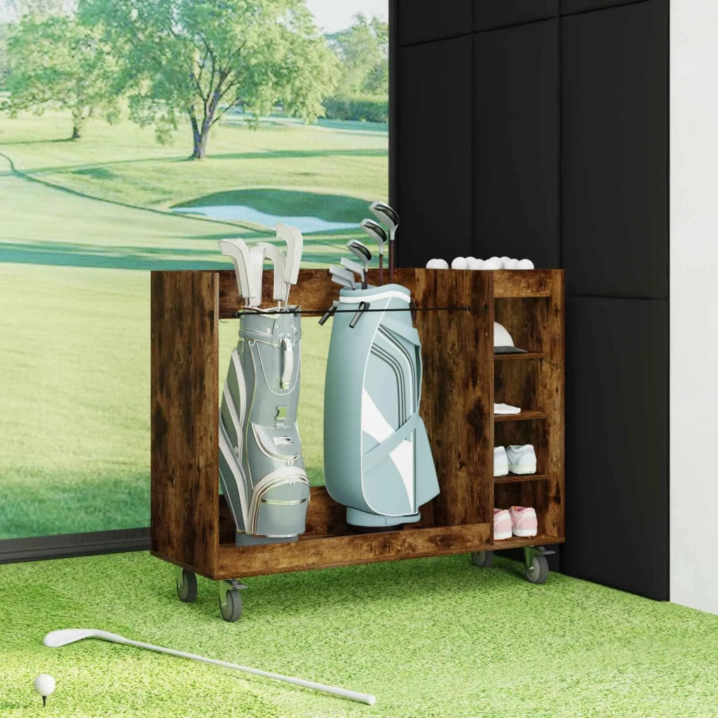 Armadio per Golf con ruota Rovere fum¨¦ 120 x 45 x 98 cm CFW8275530