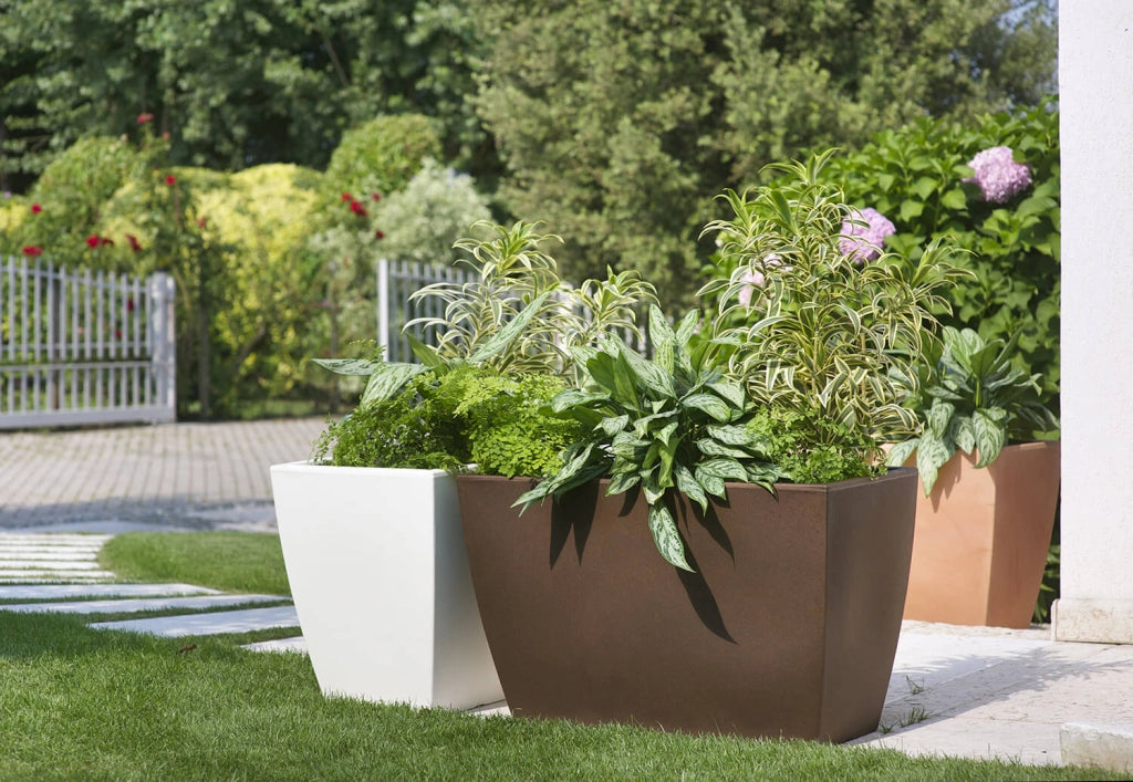 Vaso 80x40x50cm in Resina Tulli Cassa Veneto Essential 80 Cappuccino