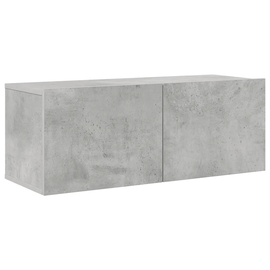Set di Mobili Porta TV 8 pz Grigio Cemento in Legno Multistrato 3079143