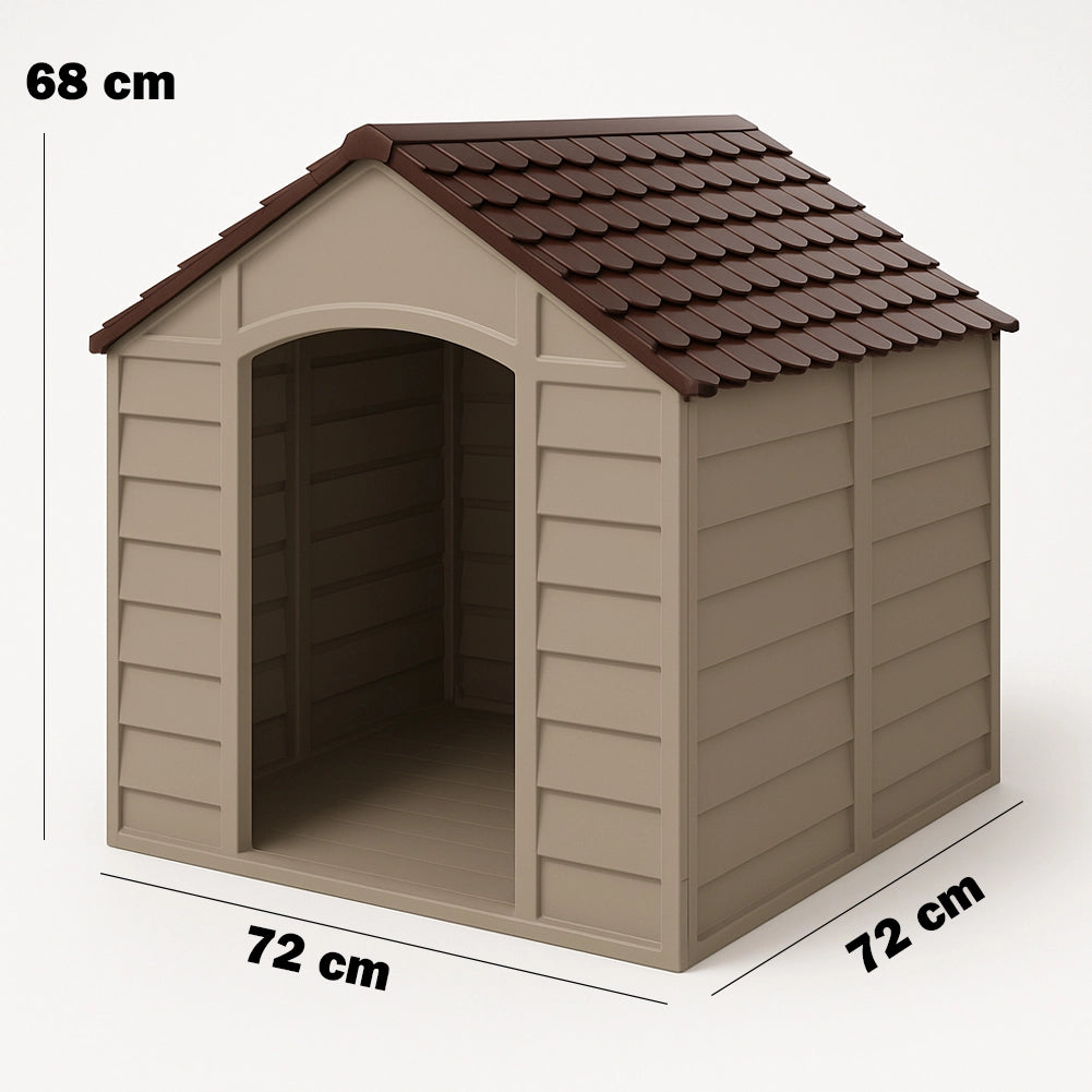 Casetta Cuccia per Cani da Esterno 72x72x68cm Cuccetta per Animali Domestici