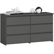 Cassettiera CL100 compatta AKORD Grigia Grafite 100 cm 6 cassetti 100x35x57 cm