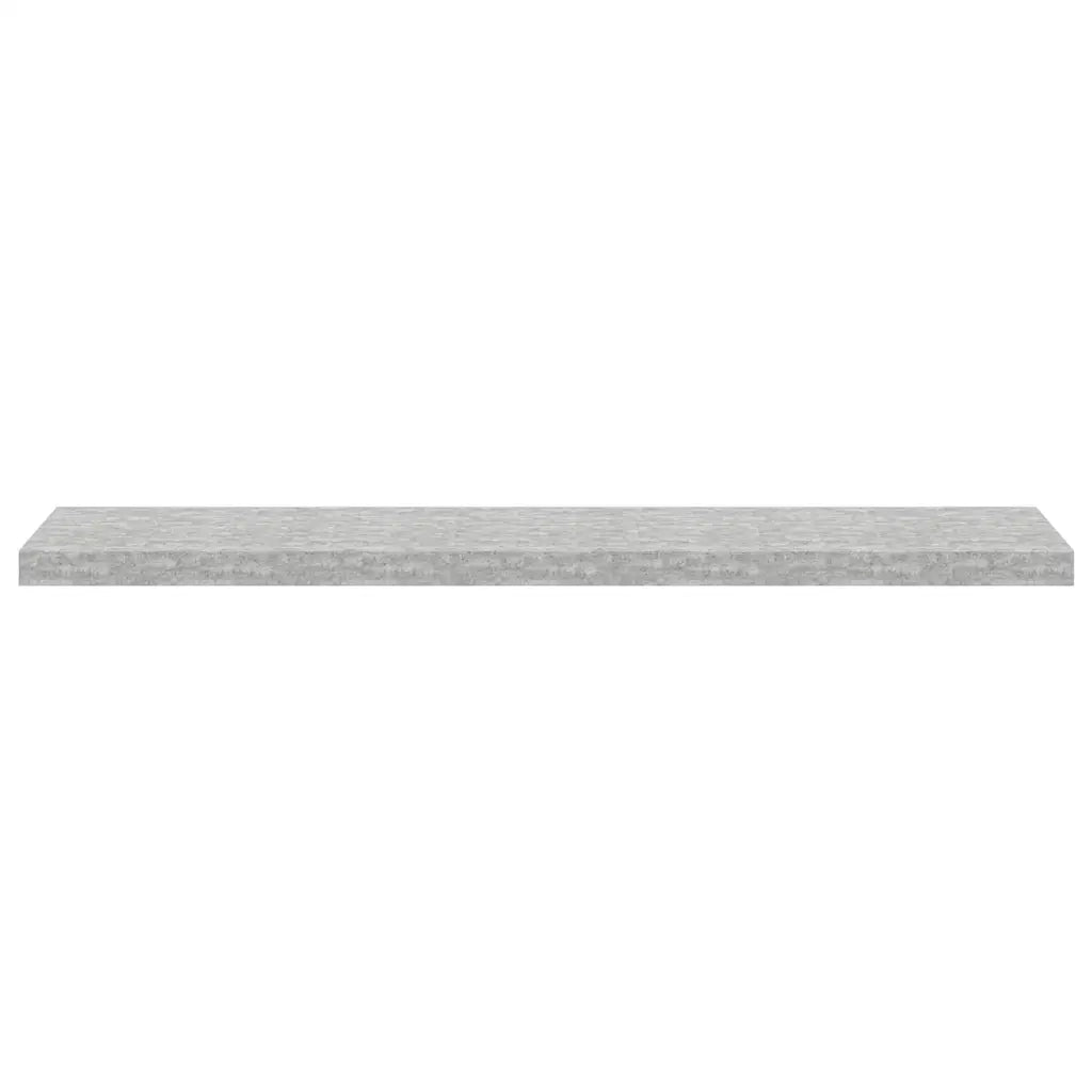 Scaffali a Parete 2 pz Grigio Cemento 120x23,5x3,8 cm in MDF 326607