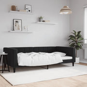 Letto da Giorno Nero 100x200 cm in Velluto